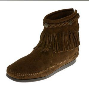 Minnetonka Moccasins 293 Brown Suede High Top Boot